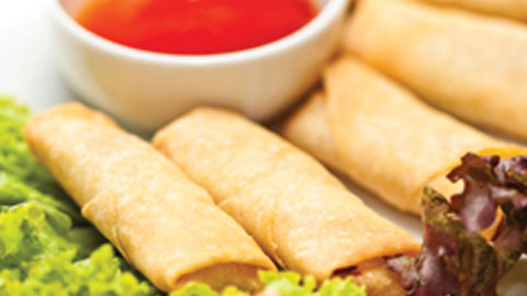 Tuna and Corn Spring Rolls